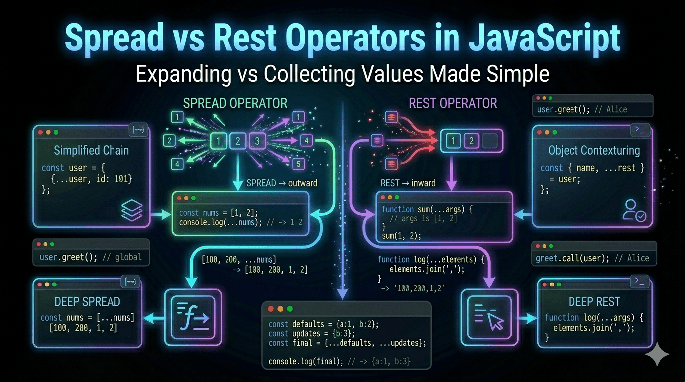 Spread vs Rest Operators in JavaScript