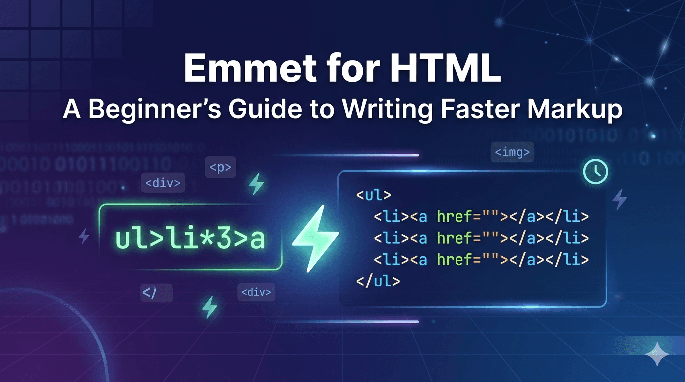 Emmet for HTML: A Beginner’s Guide to Writing Faster Markup