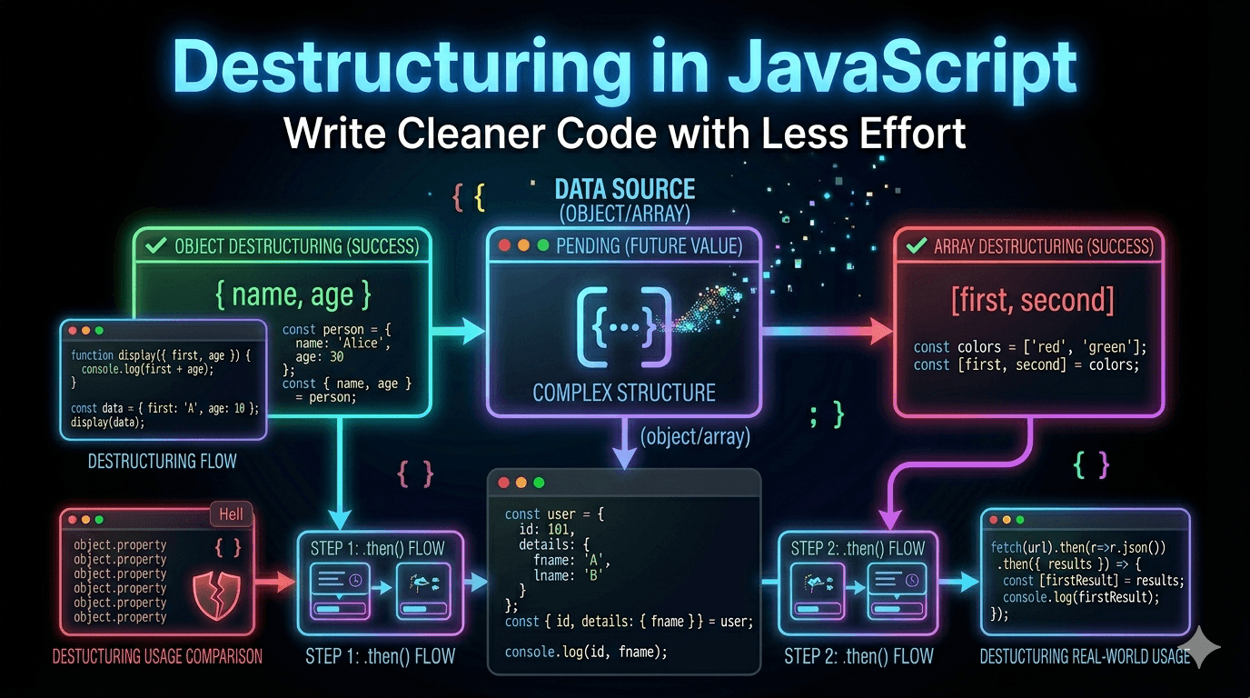Destructuring in JavaScript