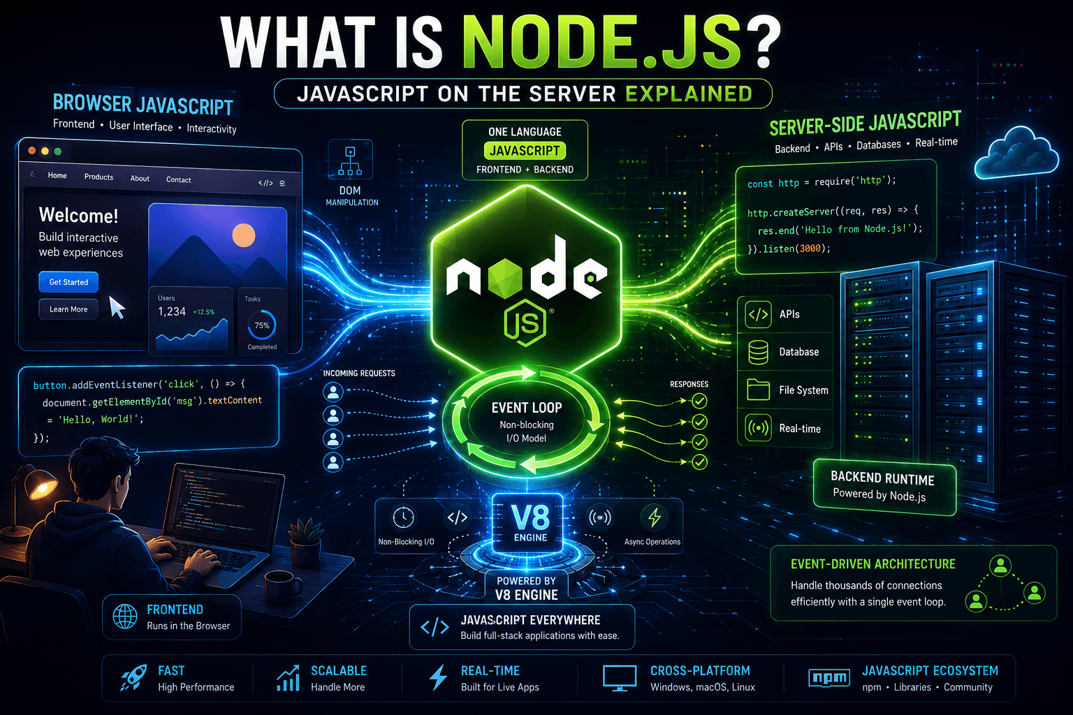 What is Node.js? JavaScript on the Server Explained