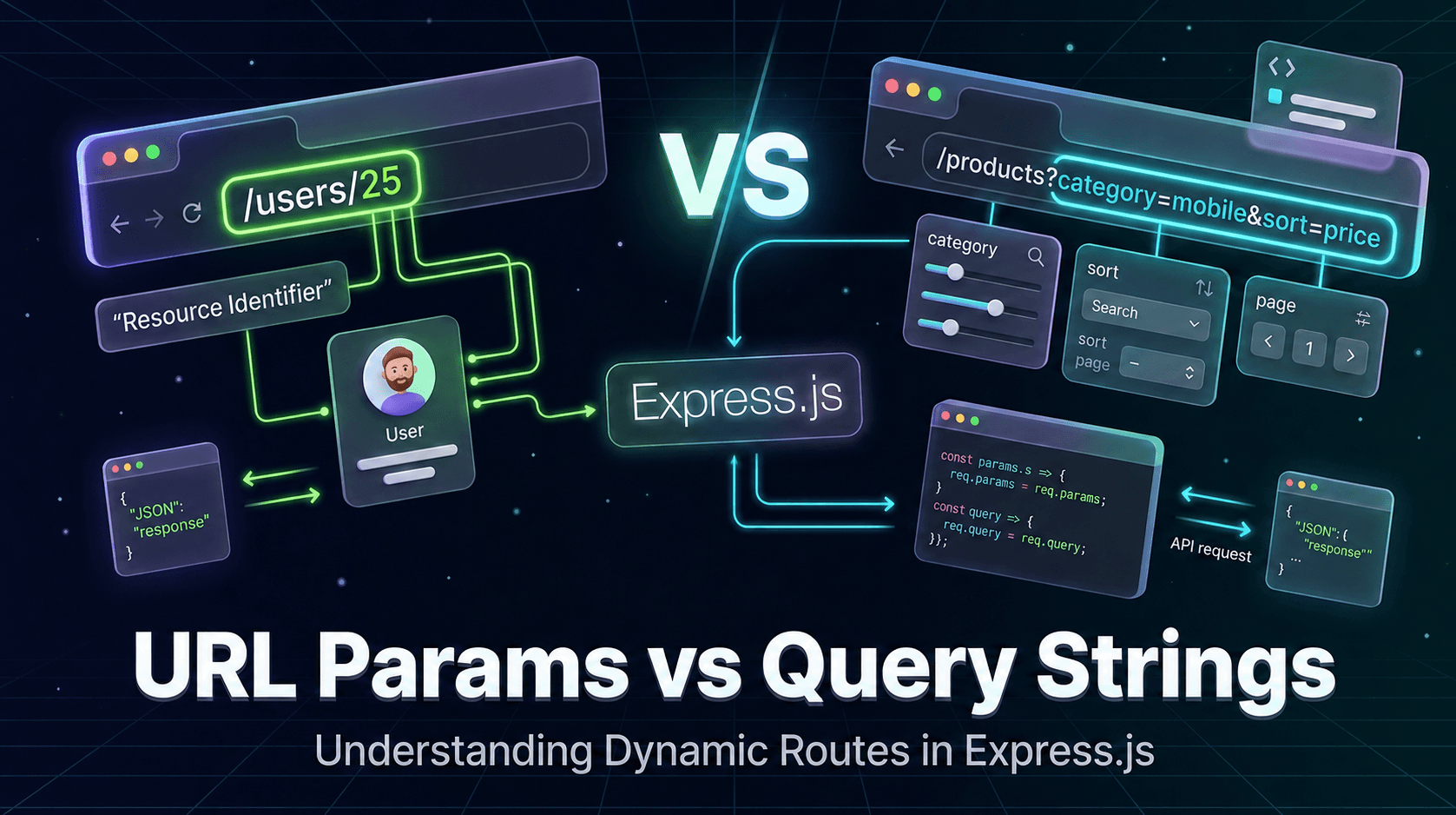 URL Parameters vs Query Strings in Express.js